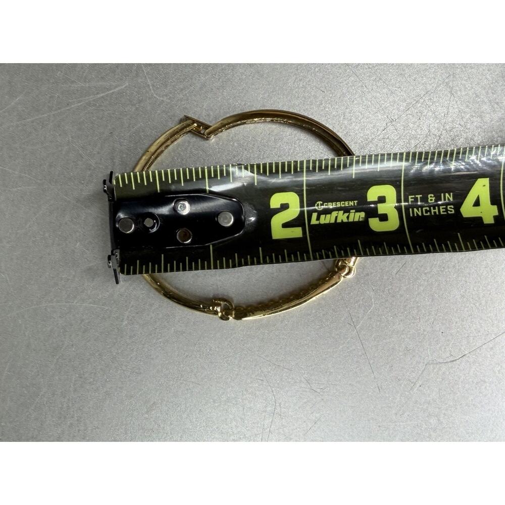 Rhinestone Bracelet Gold Tone Marked O.S. Clasp Minimalist Glam - Picture 4 of 4